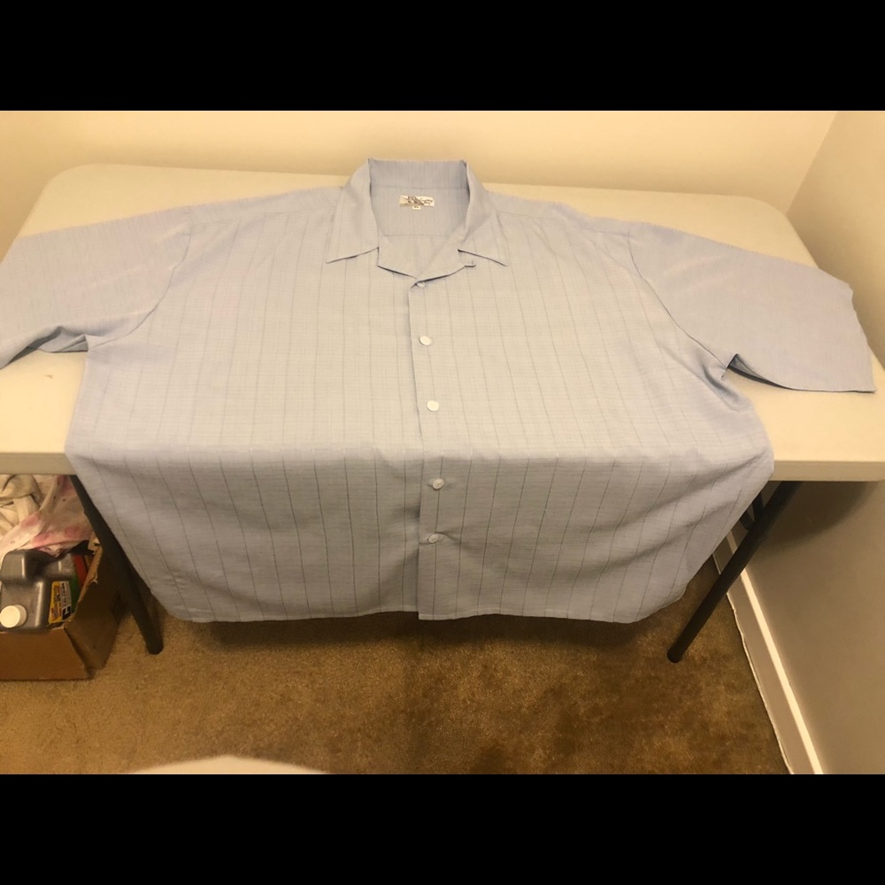 MEN 5X POWER BLUE DRESS SHIRT